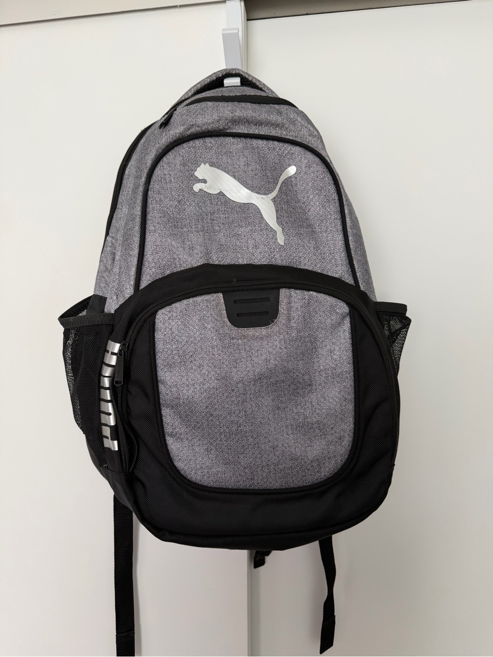 Puma Mens Silver Grey Classic Logo Backpack